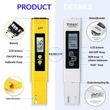 Afbeelding in Gallery-weergave laden, 3 IN 1 TDS & PH METER