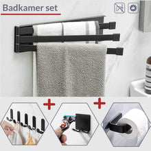 Afbeelding in Gallery-weergave laden, Badkamer set met handdoekrek en wc rol houder