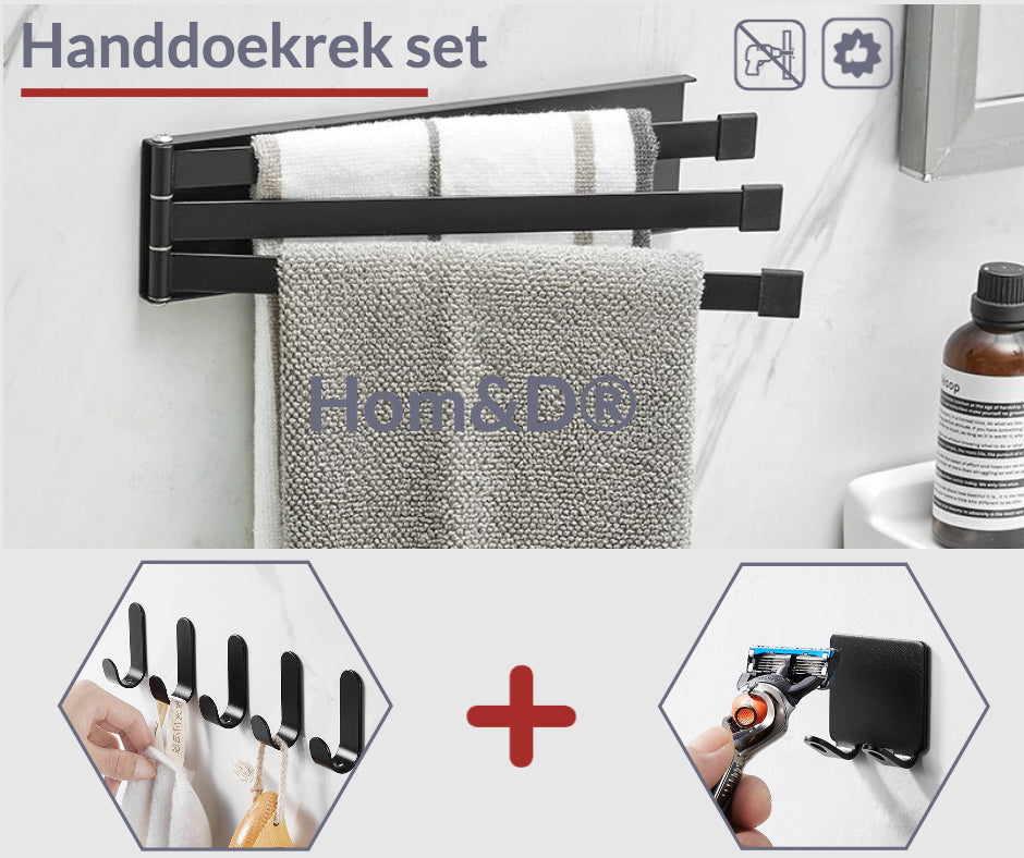 Multifunctioneel Handdoekenrek set