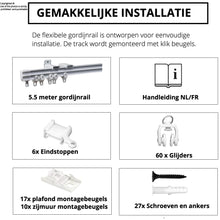 Afbeelding in Gallery-weergave laden, Ranely gordijnrail - 5.5 Meter
