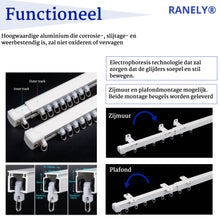 Afbeelding in Gallery-weergave laden, Uitschuifbaar gordijnroede
